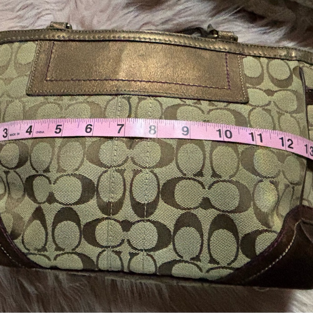 Coach Tan and Brown Signature Tote - Picture 14 of 16